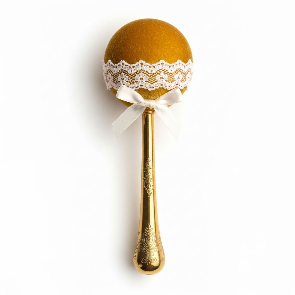 Victorian Lace Rattle - Gold